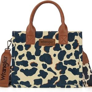 Wrangler Cow Print Small Crossbody Bags Cow Print Black and White NEW
